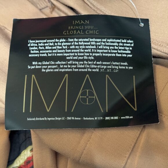 Iman Global Chic Slip into Slim Perfect Ponte Boot-Cut Pant, Camel, Large - Picture 12 of 13